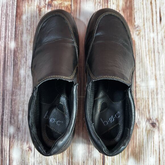 BOC Born Concept Womens Size 7.5 M Black Leather Loafers Slip On Flats Shoes - Picture 5 of 10